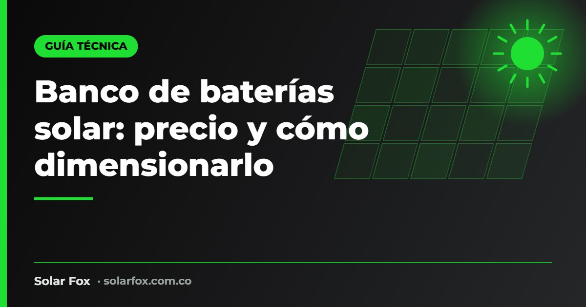 Portada de la guía de banco de baterías solar de Solar Fox
