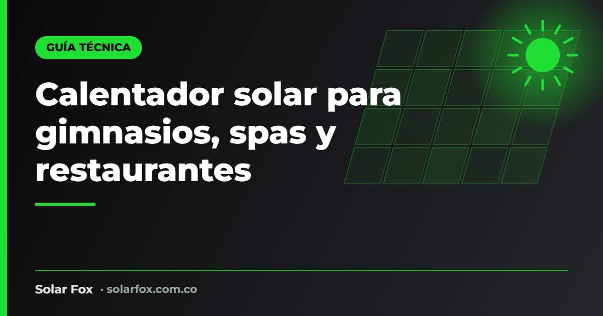 Portada de la guía de calentador solar para gimnasios de Solar Fox