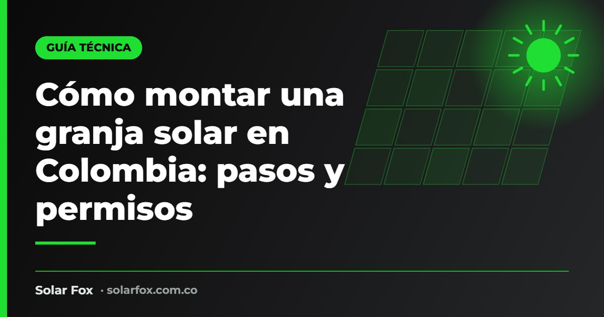 Portada de la guía de montar una granja solar de Solar Fox