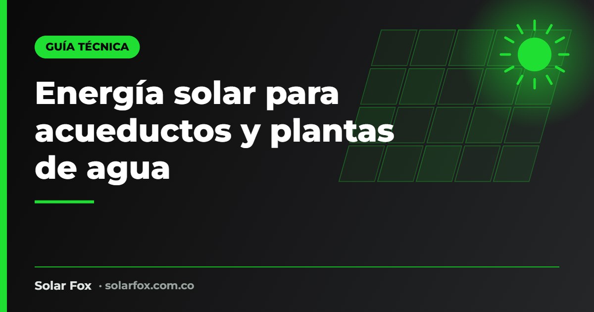 Portada de la guía de energía solar para acueductos de Solar Fox