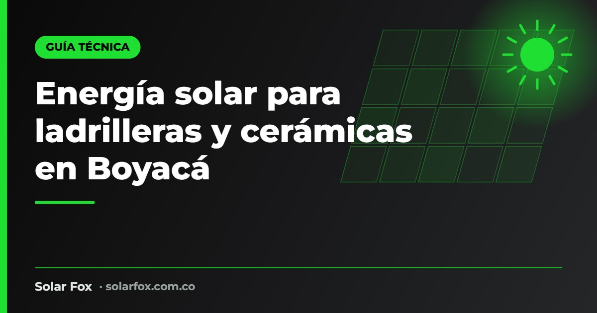 Portada de la guía de energía solar para ladrilleras de Solar Fox