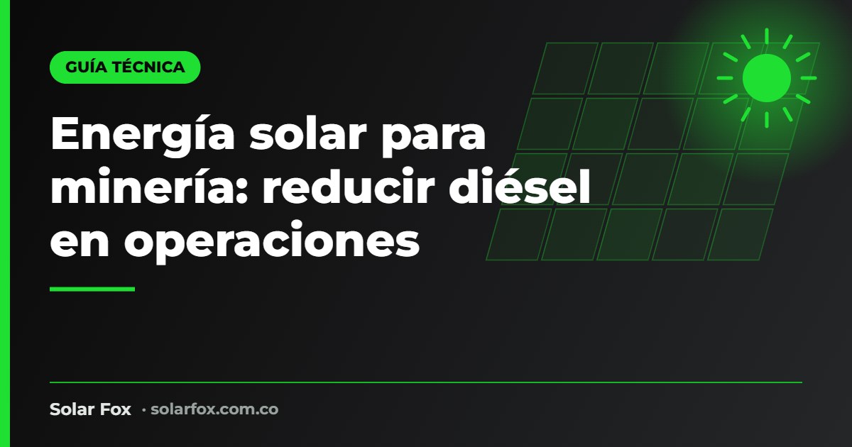 Portada de la guía de energía solar para minería de Solar Fox