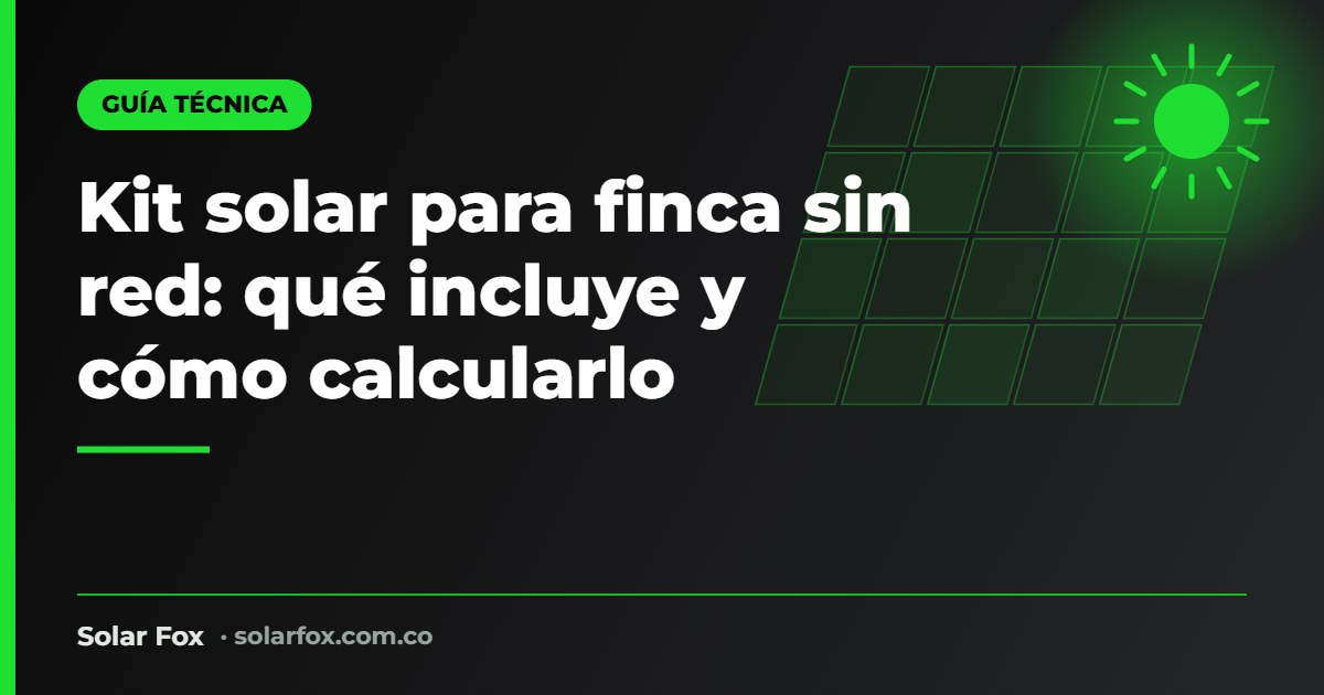 Portada de la guía de kit solar para finca de Solar Fox