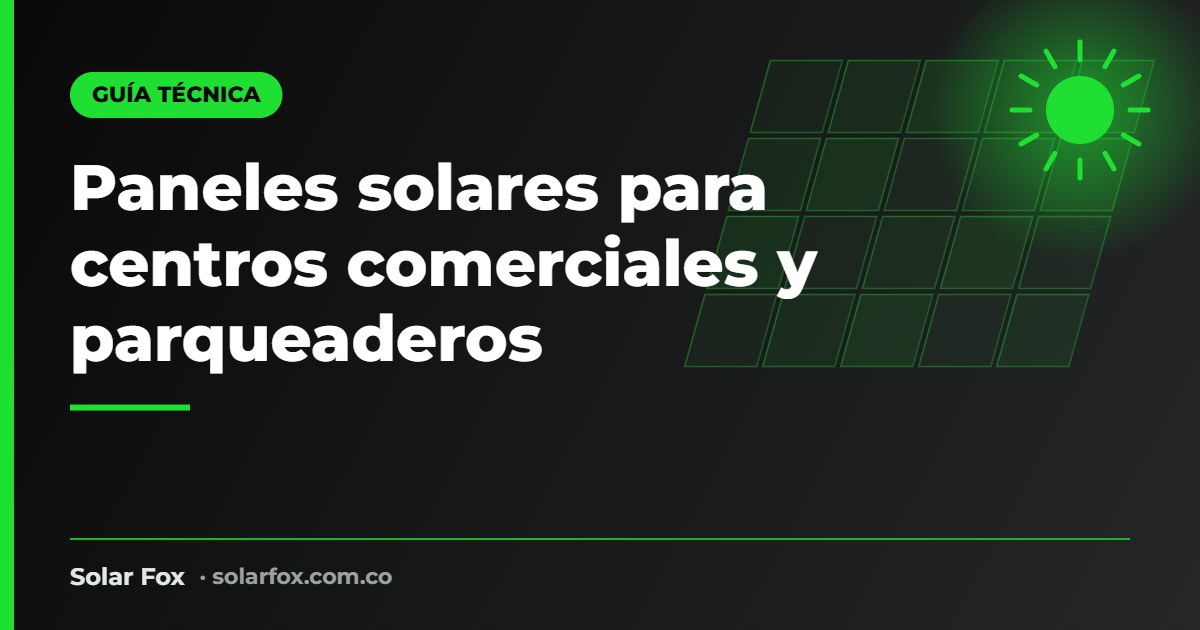Portada de la guía de paneles solares para centros comerciales de Solar Fox