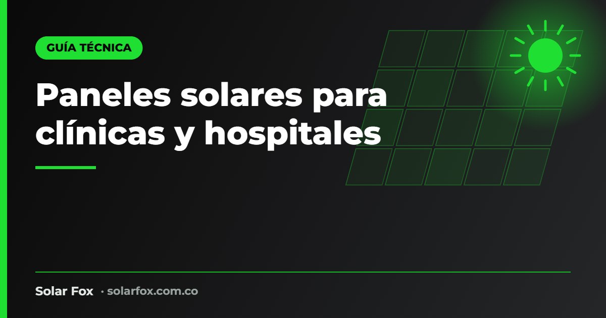 Portada de la guía de paneles solares para clínicas de Solar Fox