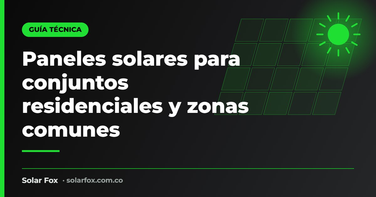 Portada de la guía de paneles solares para conjuntos residenciales de Solar Fox