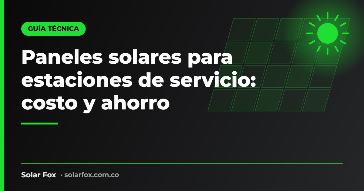 Portada de la guía de paneles solares para estaciones de servicio de Solar Fox