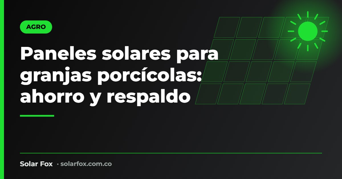 Portada de la guía de paneles solares para granjas porcícolas de Solar Fox