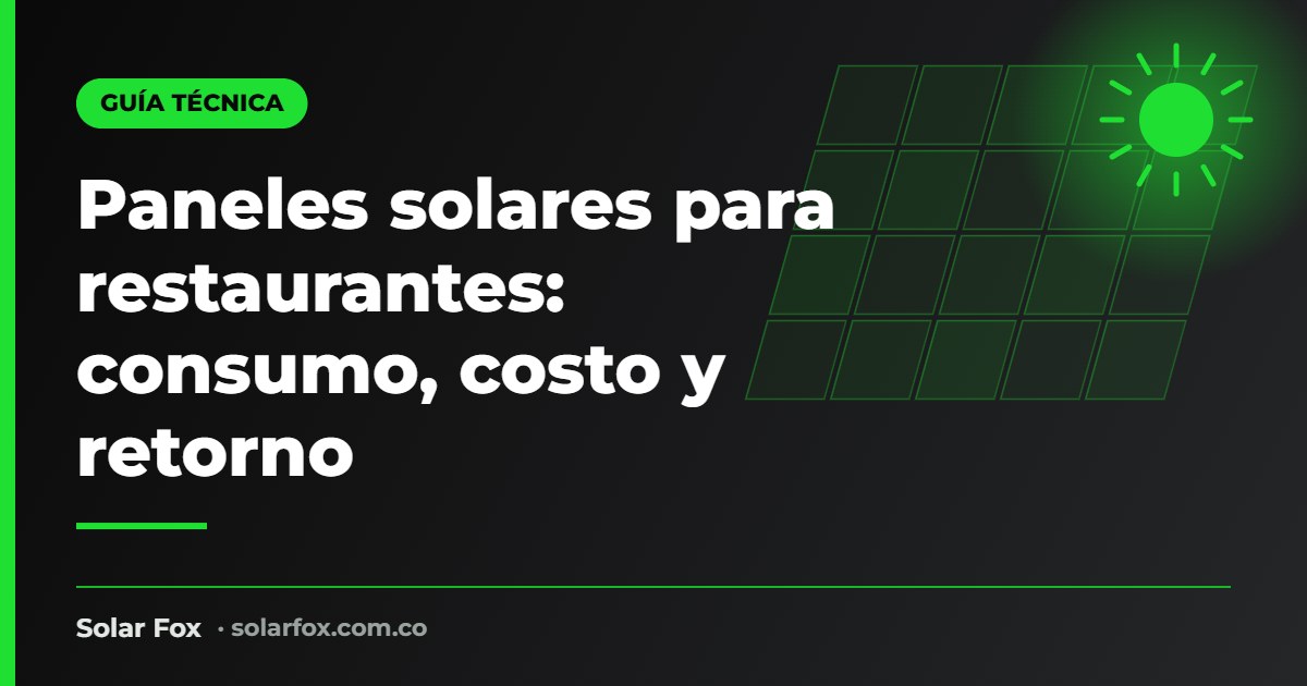 Portada de la guía de paneles solares para restaurantes de Solar Fox