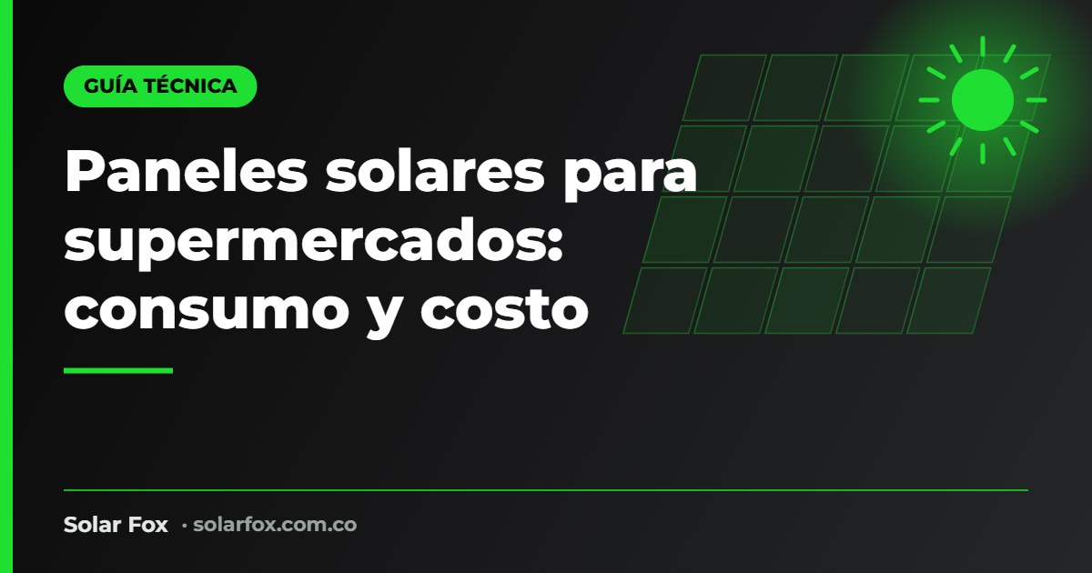 Portada de la guía de paneles solares para supermercados de Solar Fox