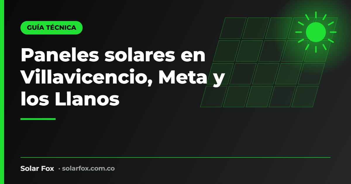 Portada de la guía de paneles solares en Villavicencio de Solar Fox