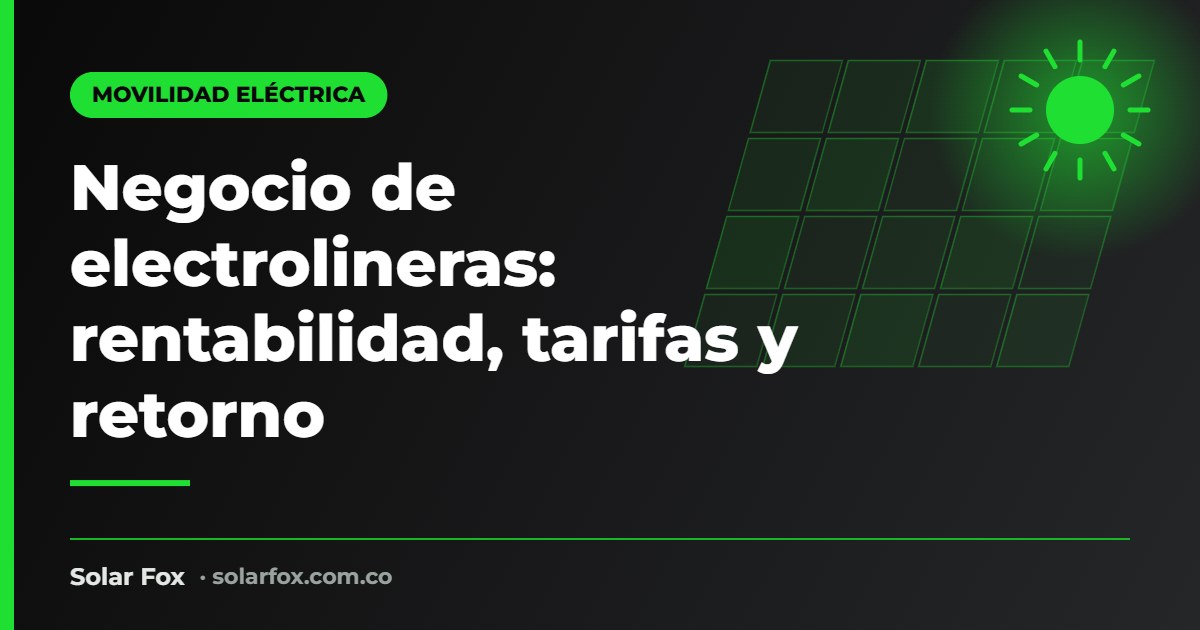 Portada de la guía de rentabilidad de electrolineras de Solar Fox